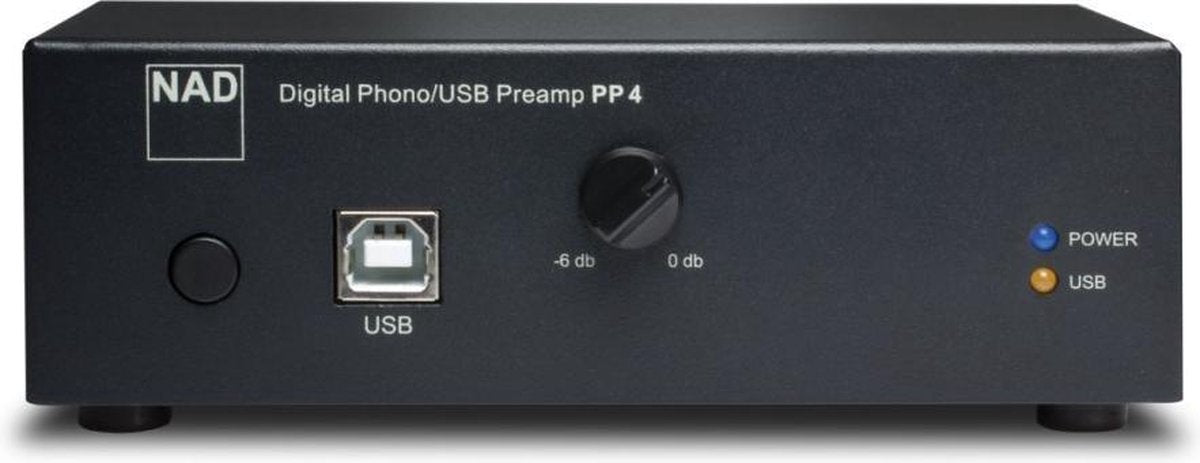 NAD PP 4 Phono Voorversterker met USB voor Digitaliseren Vinyl - Zwart