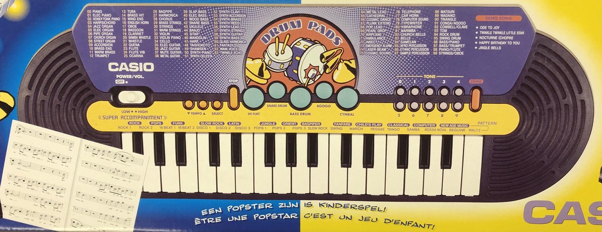 CASIO MUSIKIDS - JUNIOR KEYBOARD POWERPACK- VOOR KINDEREN