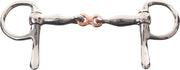 MHS Dubbel Gebroken Halve Kneveltrens Koper Middenstuk 11 cm