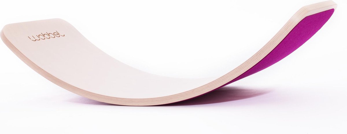 Wobbel Original Blank Gelakt met Vilt Framboos