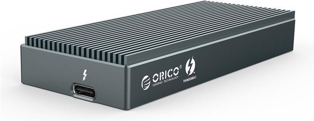 Orico - Thunderbolt™ 3 NVMe M.2 SSD aluminium behuizing – 40Gbps - uniek design - Sky Grey