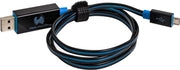 RealPower - LED Floating Kabel micro-USB - Blauw
