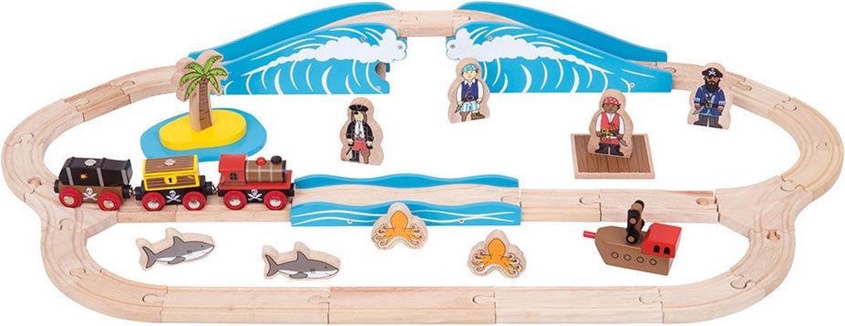 Houten Treinset Piraat