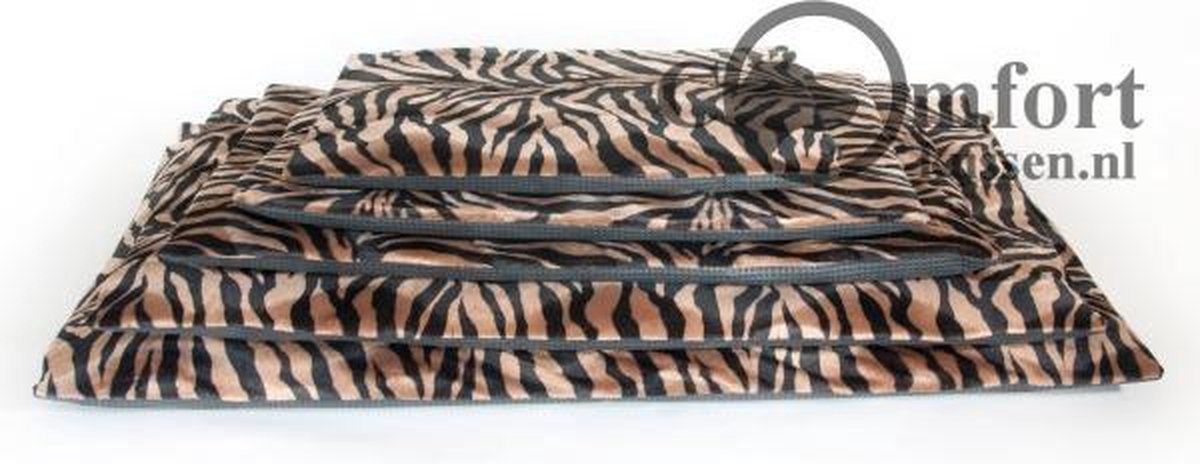 Comfort benchkussen bonfire zebra zw/bruin maat 2