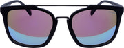ICON Sport Zonnebril SPADER - Zwart montuur met rubber finish - Blauw spiegelende glazen - GEPOLARISEERD