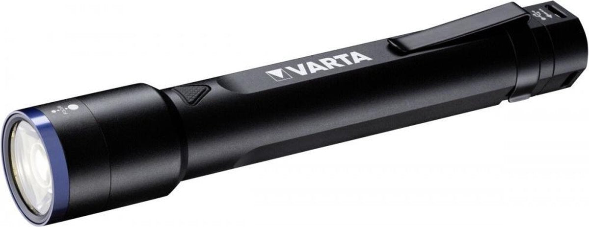 Varta F30R Zaklamp Zwart LED