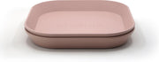 Mushie bord vierkant - Kleur Blush - Set van 2 - Kinderservies