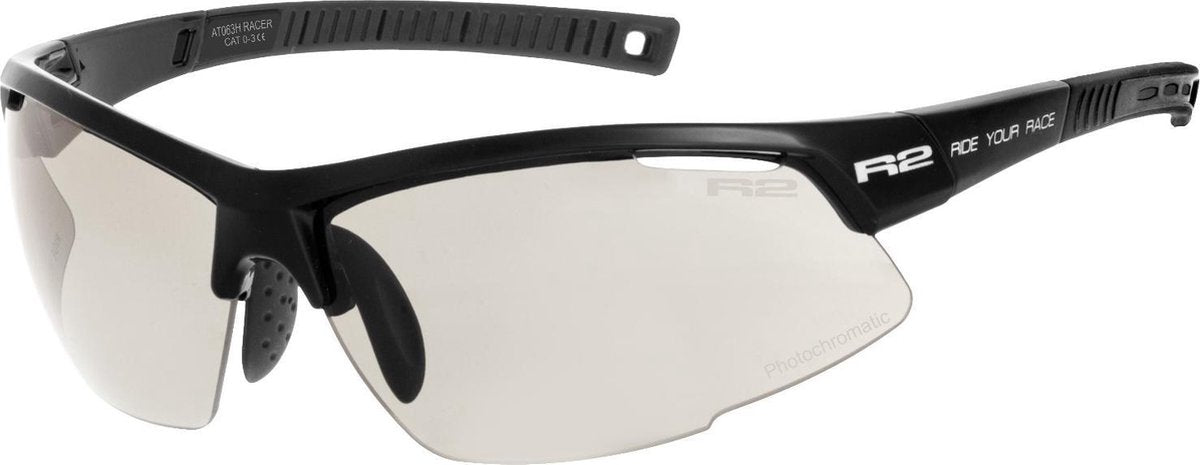 R2 Racer Fietsbril - Sport Zonnebril Donkergrijs