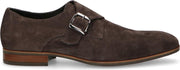 Manfield - Heren - Donkerbruine suède buckles - Maat 43