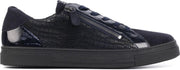 Hassia Vrouwen Suède Crocoprint Lage sneakers / Damesschoenen 301234 - Blauw - Maat 37