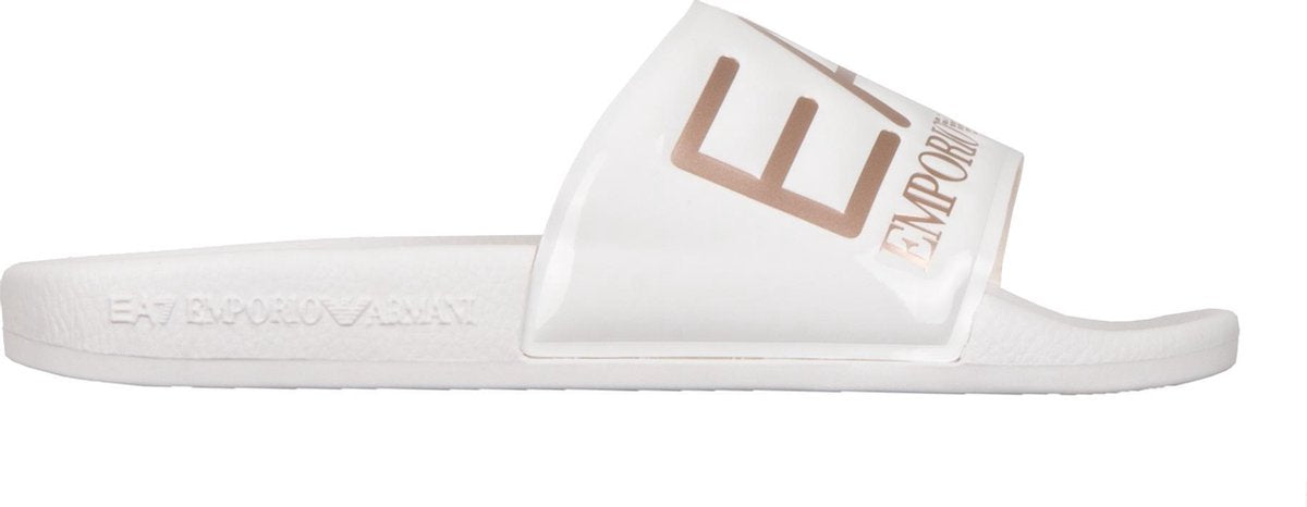 EA7 Slippers - Maat 41 - Mannen - wit/goud