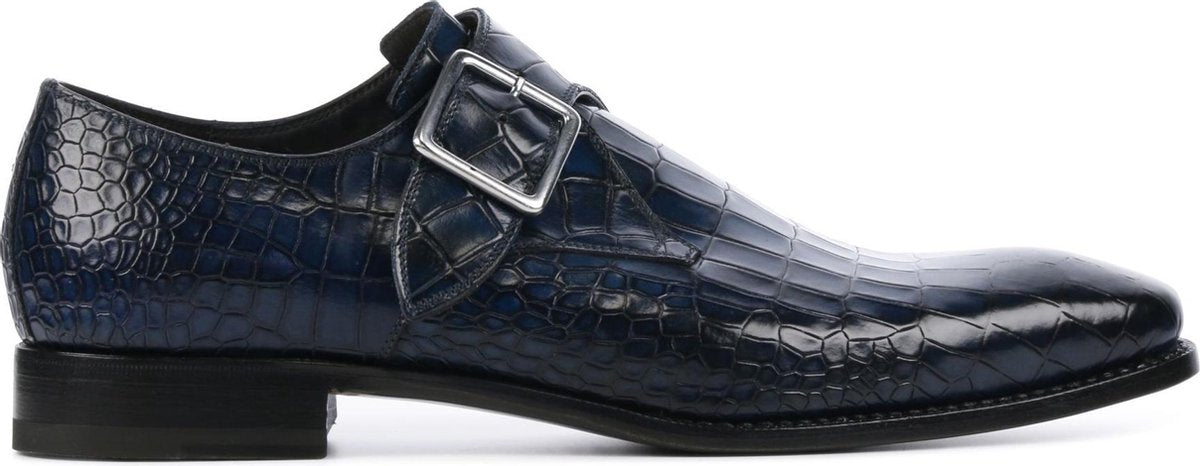 Harris Mannen Leren Instapschoenen / Herenschoenen / Instapper 9195 - Blauw - Maat  41.5