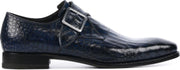 Harris Mannen Leren Instapschoenen / Herenschoenen / Instapper 9195 - Blauw - Maat  41.5