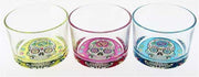 MEXICAN SKULL GLASS 230CC 3 ASSORTI SET3M71650