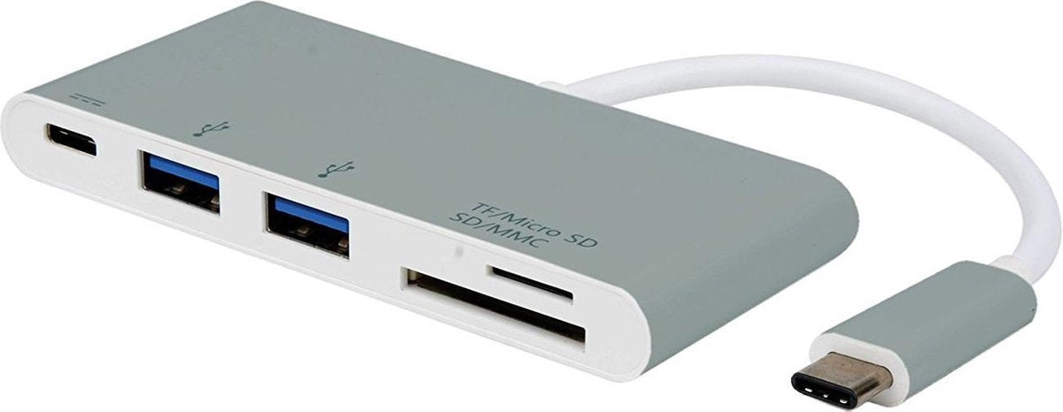 ROLINE 15.08.6257 geheugenkaartlezer USB 3.0 (3.1 Gen 1) Type-C Zilver