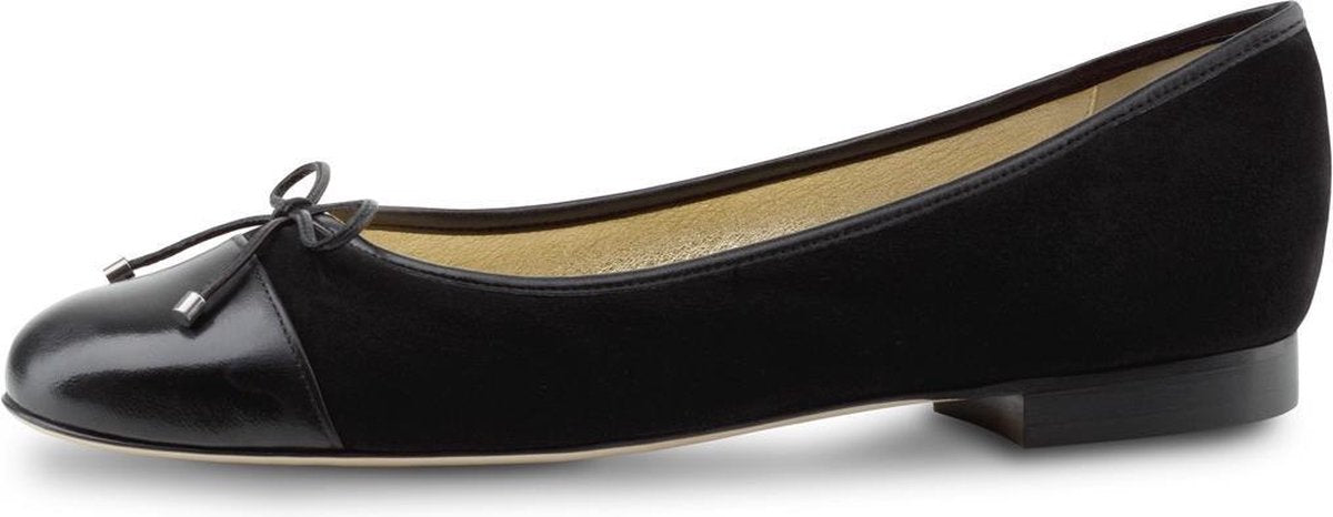 Ballerina Schoenen Dames – Platte Schoenen Zwart – Leer en Suède – Werner Kern Luna – Maat 37