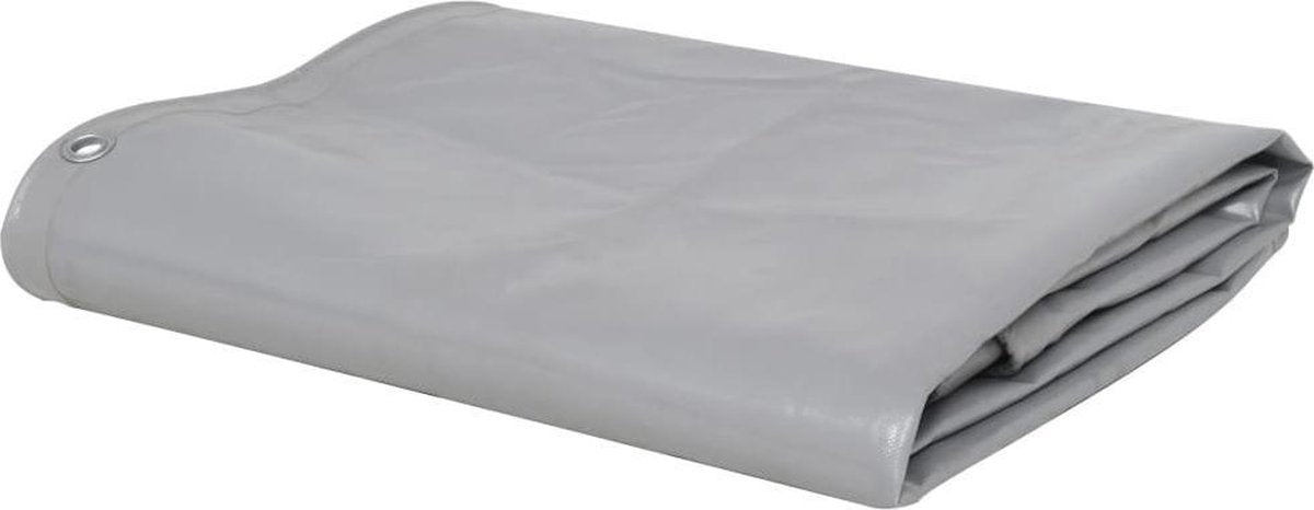 vidaXL Dekzeil 650 g/m² 1.5x6 m grijs