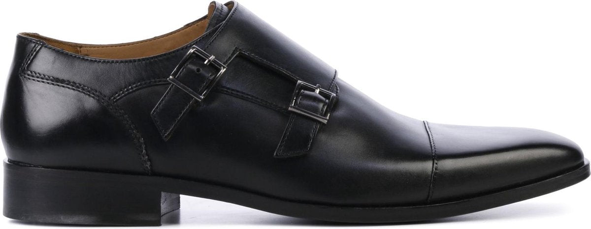 Giuseppe Maurizio Mannen Leren Gespschoenen / Herenschoenen / Instapper S20225a - Zwart - Maat  47