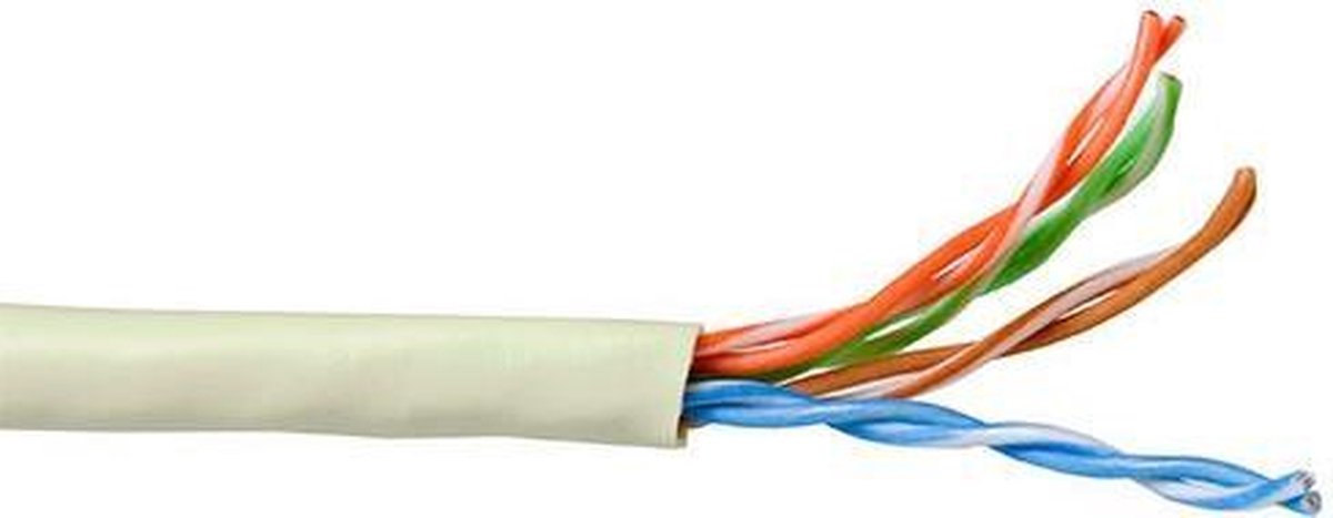 ACT 100m UTP Cat5e netwerkkabel Beige