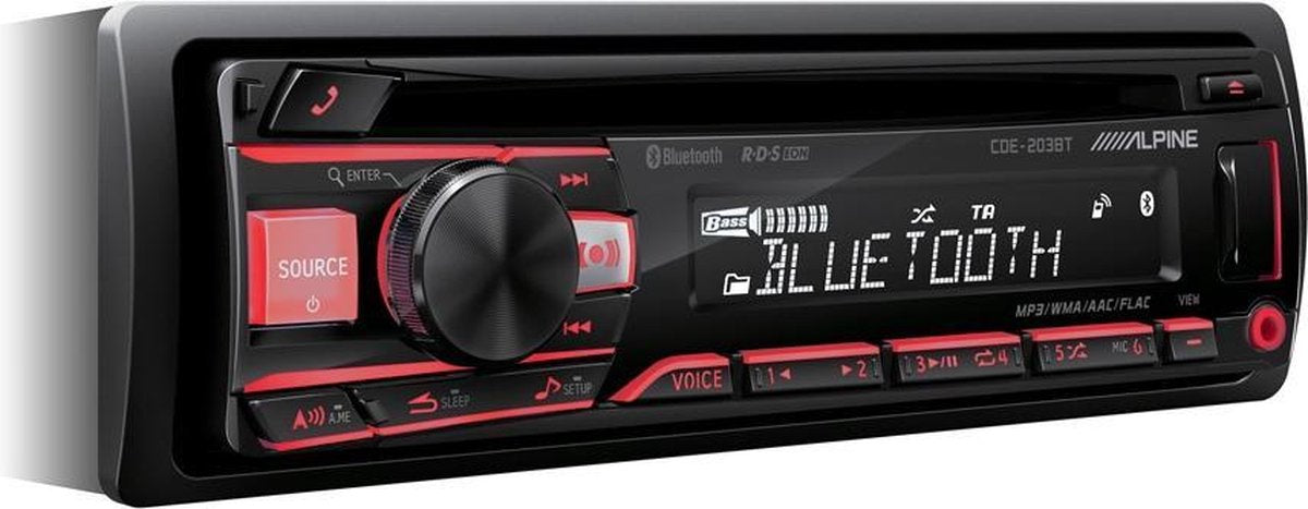 Alpine CDE-203BT Autoradio CD/ USB Bleutooth -1din
