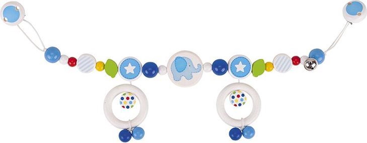 Heimess Houten Kinderwagenspanner Olifant Blauw 40 Cm