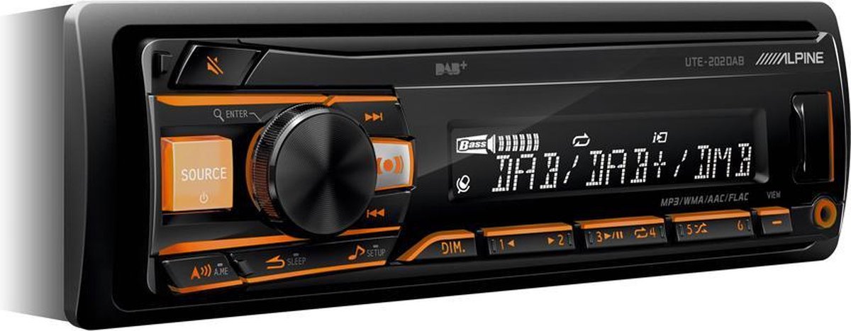 Alpine UTE-202 DAB Autoradio met DAB+ USB AUX-in