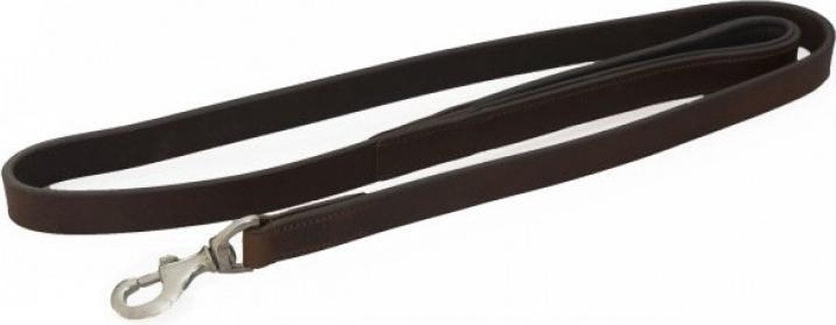 Topmast - Hondenriem - Hondenlijn - Trainingslijn - Leer - Donkerbruin - Softleer - 160 cm x 18 mm - Sterk