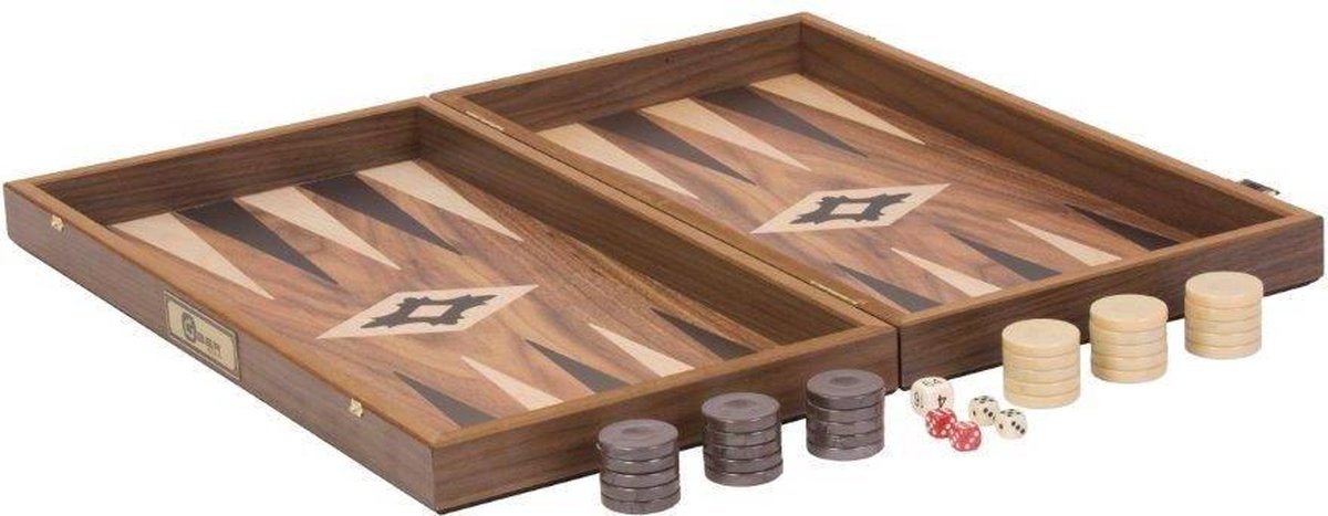 Walnoot Backgammon Set- 3 kgs. 47 x 50 x 7 cm.