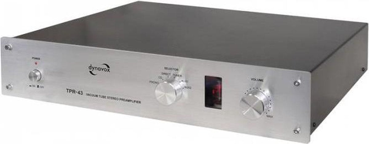 Dynavox TPR-43 buizen voorversterker phono ingang zilver