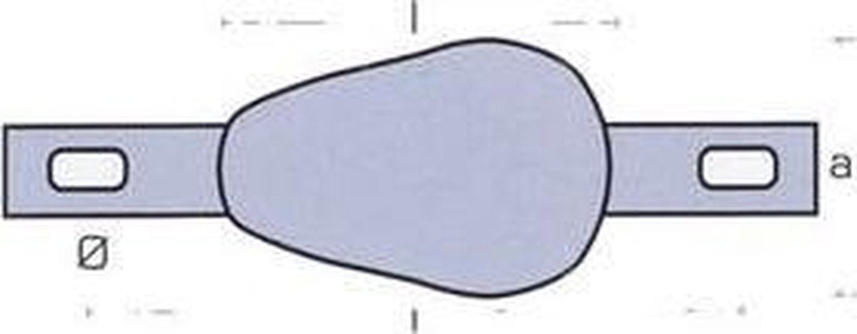 Zink anode met RVS strip 1kg (TEN00350B)