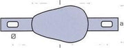 Zink anode met RVS strip 1kg (TEN00350B)