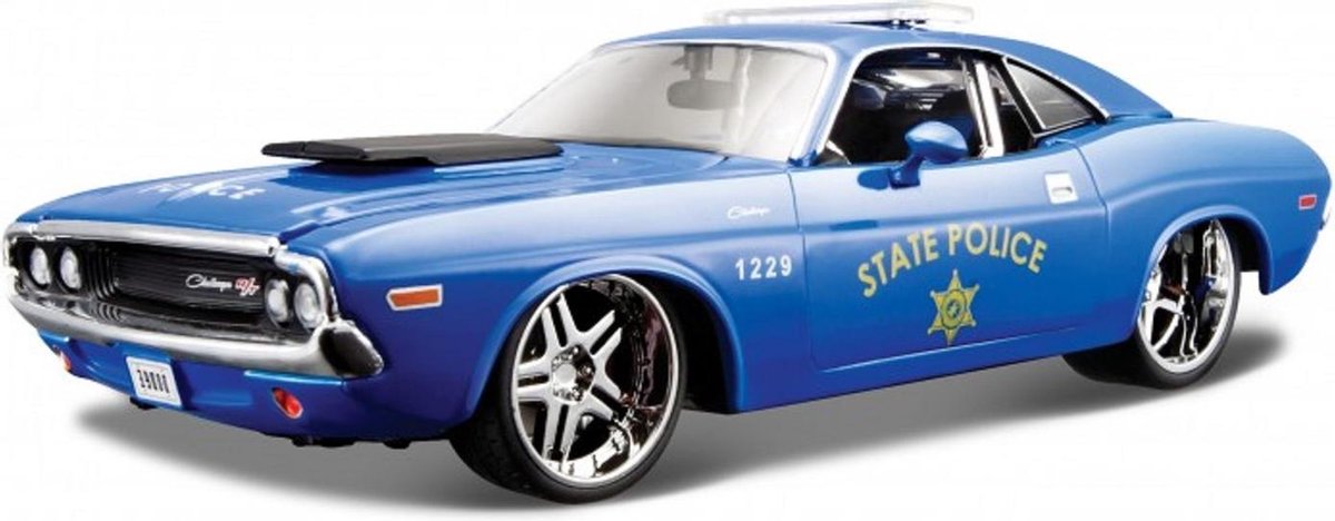 Maisto DODGE CHALLENGER R/T COUPE 1970 blauw schaalmodel 1:24