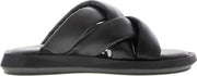 Tango | Pepper 1-a black puffy leather sandal - black sole | Maat: 42