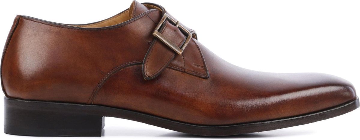 Giuseppe Maurizio Mannen Leren Gespschoenen / Herenschoenen / Instapper W-201418b - Cognac - Maat  47