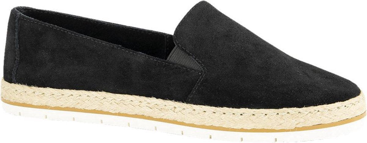 5th Avenue Dames Zwarte suede espadrille - Maat 42