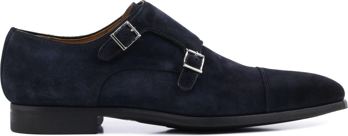 Magnanni Mannen Suède Gespschoenen / Herenschoenen / Instapper 16016 - Blauw - Maat  41