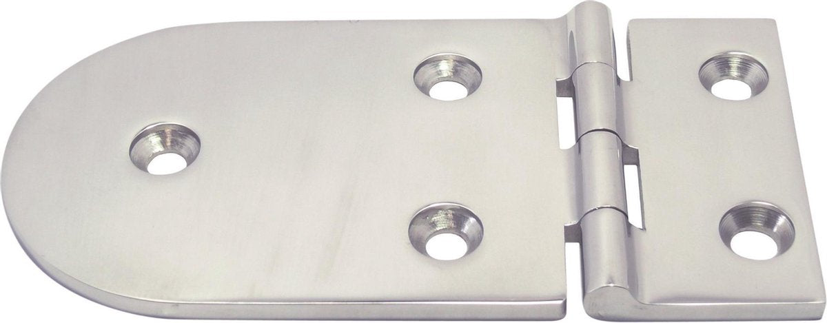 Luikscharnier - 127x65x4 - Rvs 316 - Knoop boven