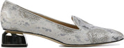 Brunate Vrouwen Leren Instapschoenen / Damesschoenen / Instapper 31796 - Zilver - Maat  39.5
