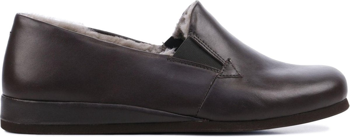 Rohde Mannen Leren Pantoffels / Herenschoenen Harde zool Sloffen - 6420 - Bruin - Maat 46