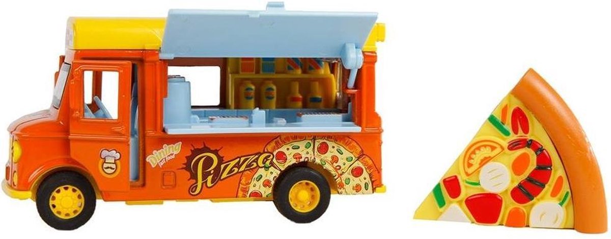Pizzatruck pb + licht/geluid: 11 cm