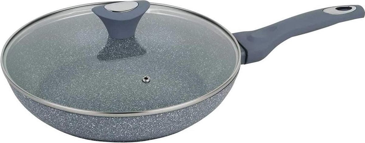 Klausberg 7314 -  koekenpan met deksel - Ø20 cm - Marmer coating - Alle warmtebronnen