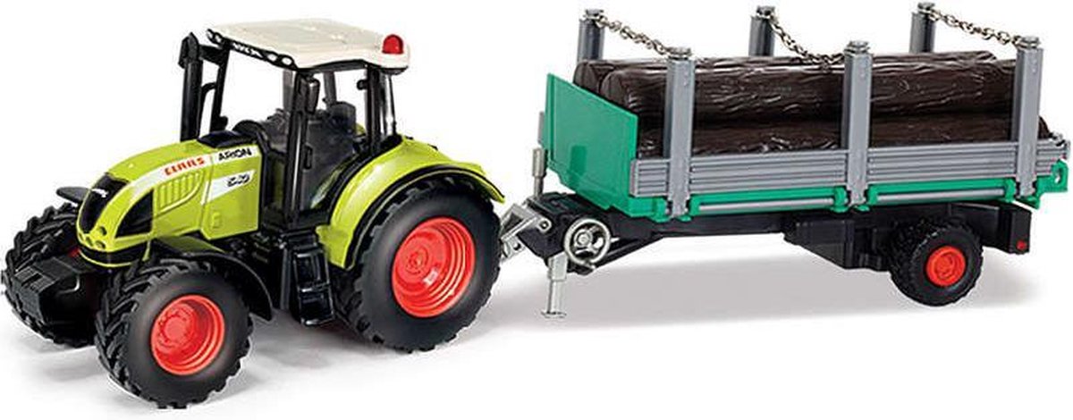 Claas ARION 540 Tractor  en Houttransporter- schaal 1:32