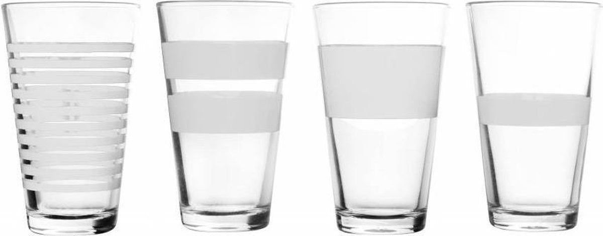 Salt&Pepper Stripeless Longdrinkglas - 325 ml - wit - 4 stuks