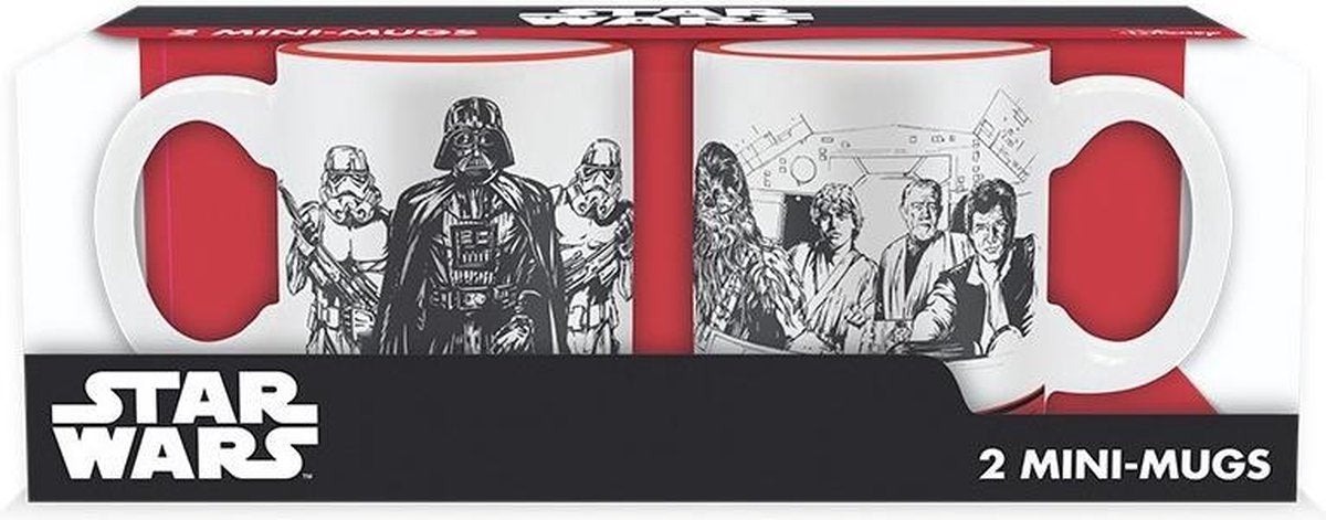 STAR WARS - Set 2 mini-mugs - 110 ml - Empire VS Rebel