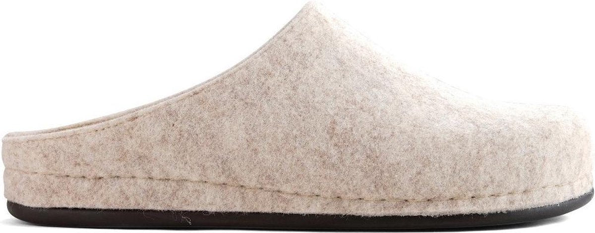 Travelin Be-Home Sloffen - Wollen Pantoffels - Heren - Beige - Maat 40