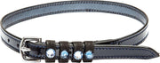 RelaxPets - Imperial Riding - Sporenriempjes - Kwaliteitsleer - Lakleer - Strass Steentjes - Black Lack Zircon - 52 cm