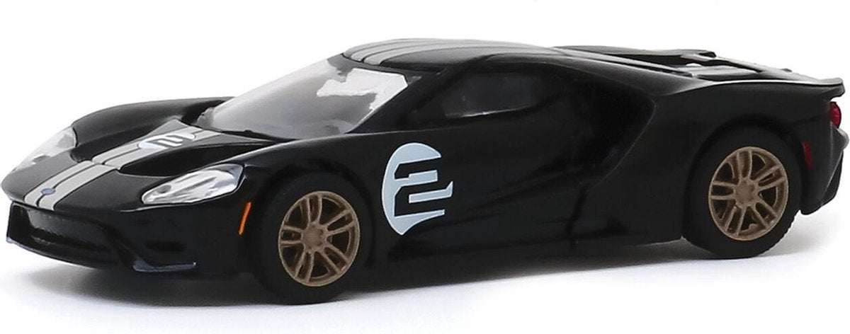 Ford GT #2 2017 Heritage Collection (Zwart) (15cm) 1/32 Bburago - Modelauto - Schaalmodel - Model auto - Miniatuurautos - Miniatuur auto