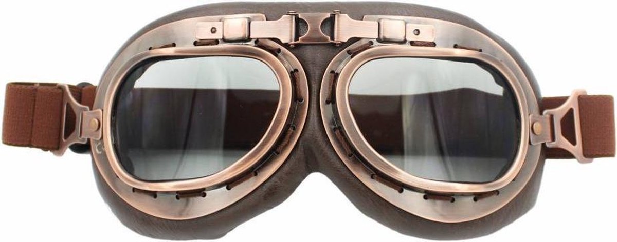 CRG vintage motorbril - smoke glas