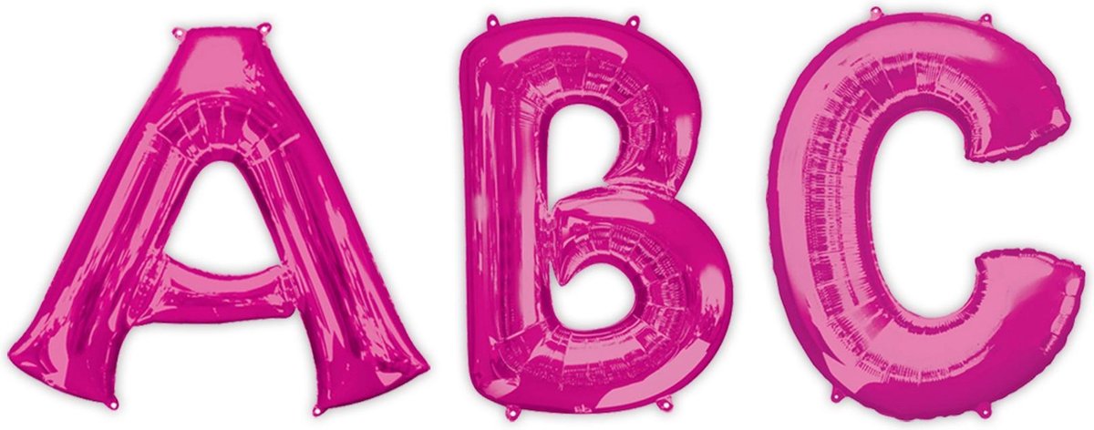 Fuchsia aluminium letter ballon - Feestdecoratievoorwerp