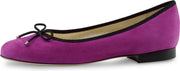 Suède Ballerina's voor Dames – Fuchsia en Zwart – Gewatteerd Voetbed – Strikje – Werner Kern Cassy – Maat 39